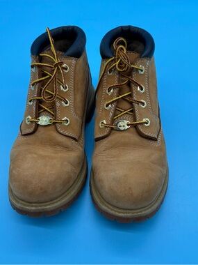 Timberland Women’s Nellie Waterproof Chukka Work Boot Leather Tan Size 8M